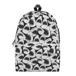 White And Grey Shark Pattern Print Backpack