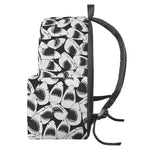 White And Grey Shark Pattern Print Backpack