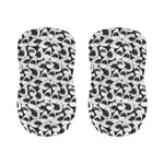 White And Grey Shark Pattern Print Bar Stool Covers