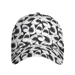 White And Grey Shark Pattern Print Baseball Cap