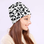 White And Grey Shark Pattern Print Beanie