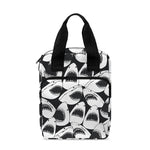 White And Grey Shark Pattern Print Bible Tote Bag