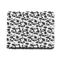 White And Grey Shark Pattern Print Bifold Wallet
