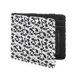 White And Grey Shark Pattern Print Bifold Wallet