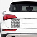 White And Grey Shark Pattern Print Car Sticker