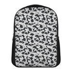 White And Grey Shark Pattern Print Casual Backpack