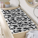 White And Grey Shark Pattern Print Changing Pad Cover
