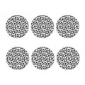 White And Grey Shark Pattern Print Coaster Set