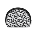 White And Grey Shark Pattern Print Coin Purse