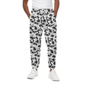 White And Grey Shark Pattern Print Cotton Sweatpants