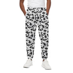 White And Grey Shark Pattern Print Cotton Pants
