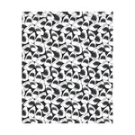 White And Grey Shark Pattern Print Curtain