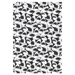 White And Grey Shark Pattern Print Curtain