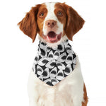 White And Grey Shark Pattern Print Dog Bandana