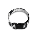 White And Grey Shark Pattern Print Dog Collar