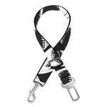 White And Grey Shark Pattern Print Dog Seat Belt