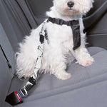 White And Grey Shark Pattern Print Dog Seat Belt
