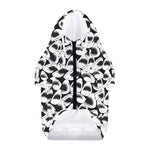 White And Grey Shark Pattern Print Dog Zip Up Hoodie