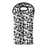 White And Grey Shark Pattern Print Double Neoprene Wine Tote