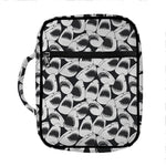 White And Grey Shark Pattern Print Front Pocket Bible Bag