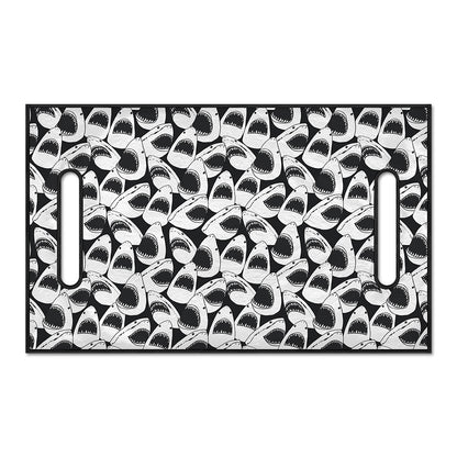 White And Grey Shark Pattern Print Golf Cart Seat Cover