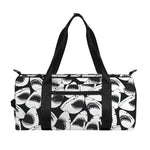 White And Grey Shark Pattern Print Gym Bag