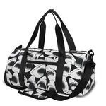 White And Grey Shark Pattern Print Gym Bag