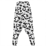White And Grey Shark Pattern Print Hammer Pants