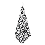 White And Grey Shark Pattern Print Hand Towel