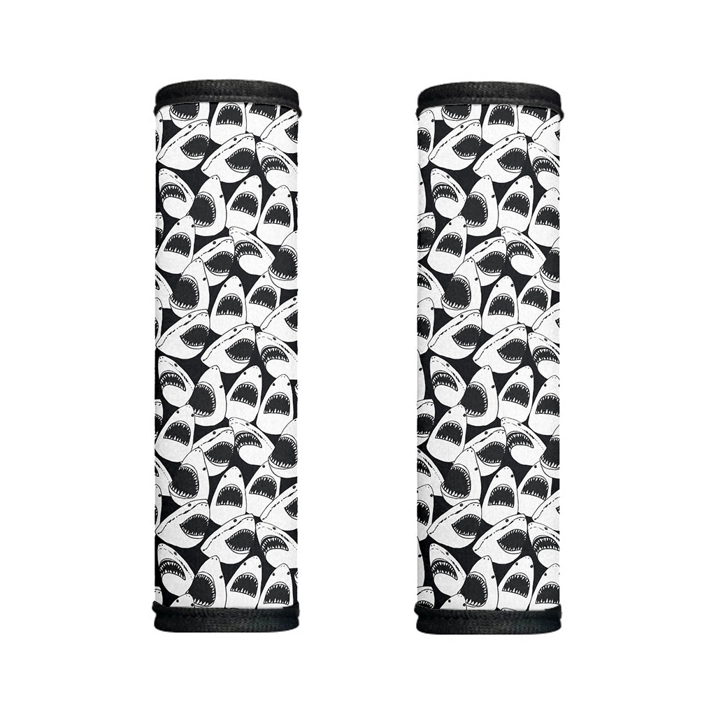 White And Grey Shark Pattern Print Handle Covers