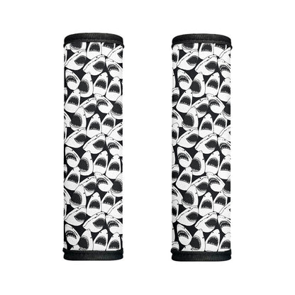 White And Grey Shark Pattern Print Handle Covers