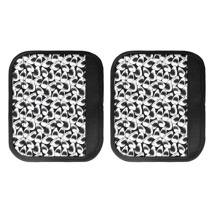 White And Grey Shark Pattern Print Handle Covers