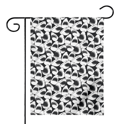 White And Grey Shark Pattern Print House Flag