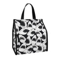 White And Grey Shark Pattern Print Insulated Lunch Tote