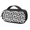 White And Grey Shark Pattern Print Portable Cooler Travel Case