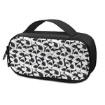 White And Grey Shark Pattern Print Insulin Cooler Travel Case