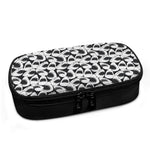 White And Grey Shark Pattern Print Insulin Cooler Travel Case