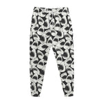White And Grey Shark Pattern Print Jogger Pants