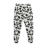 White And Grey Shark Pattern Print Jogger Pants