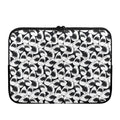 White And Grey Shark Pattern Print Laptop Sleeve