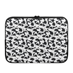 White And Grey Shark Pattern Print Laptop Sleeve