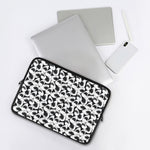 White And Grey Shark Pattern Print Laptop Sleeve