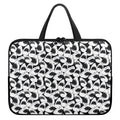 White And Grey Shark Pattern Print Laptop Sleeve With Handle