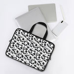 White And Grey Shark Pattern Print Laptop Sleeve With Handle