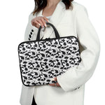 White And Grey Shark Pattern Print Laptop Sleeve With Handle