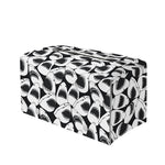 White And Grey Shark Pattern Print Leather Tissue Box Cover