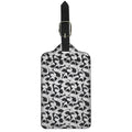 White And Grey Shark Pattern Print Luggage Tag