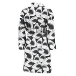 White And Grey Shark Pattern Print Men's Bathrobe