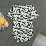 White And Grey Shark Pattern Print Men's Bodysuit