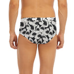 White And Grey Shark Pattern Print Men's Briefs
